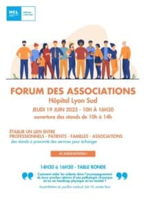 Affiche Forum des Associations à l'Hôpital Lyon Sud le 19 juin 2025.