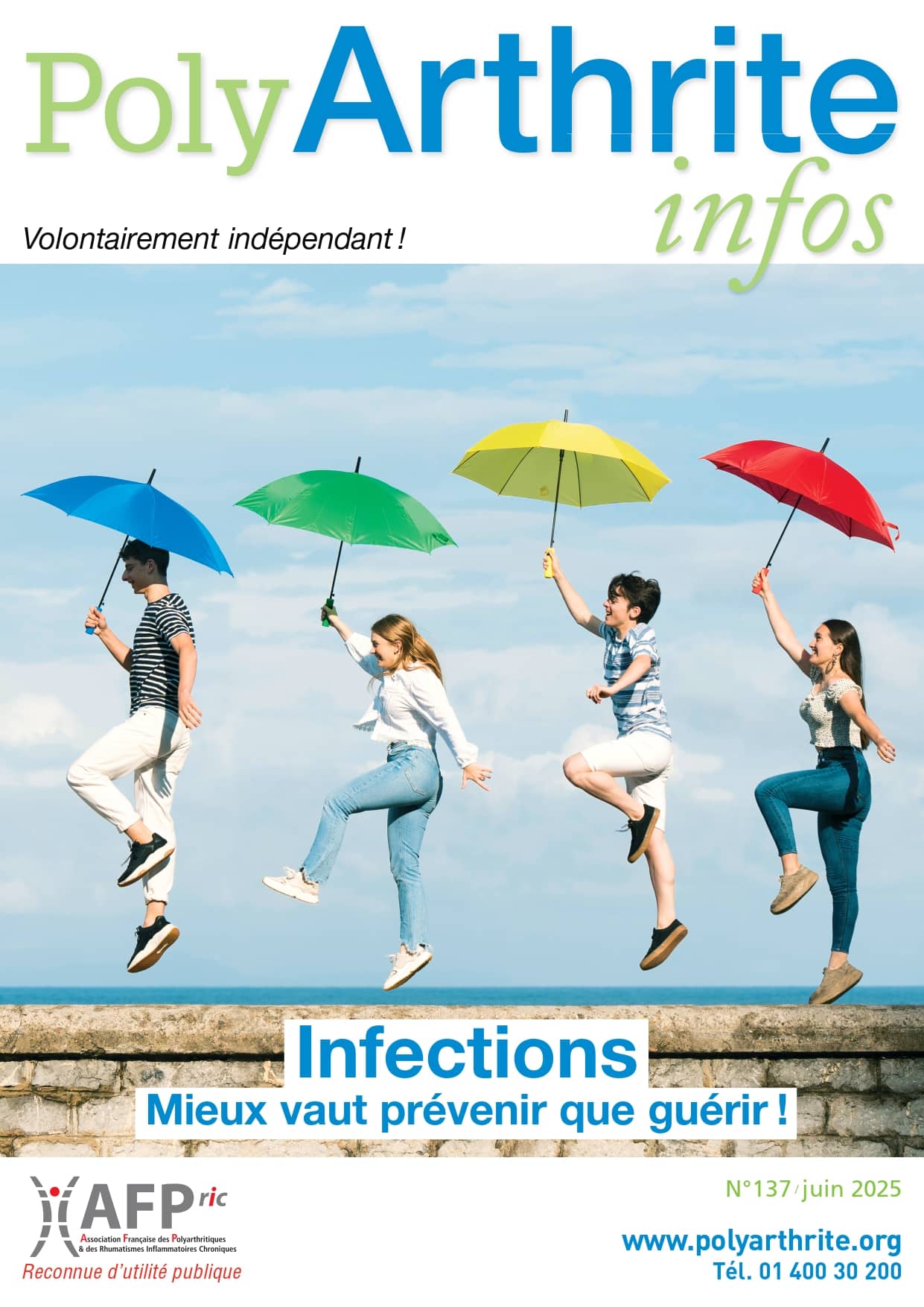 Couverture du n° consacré aux infections dans la polyarthrite et les spondyloarthrites de la revue PolyArthrite infos de l'AFPric