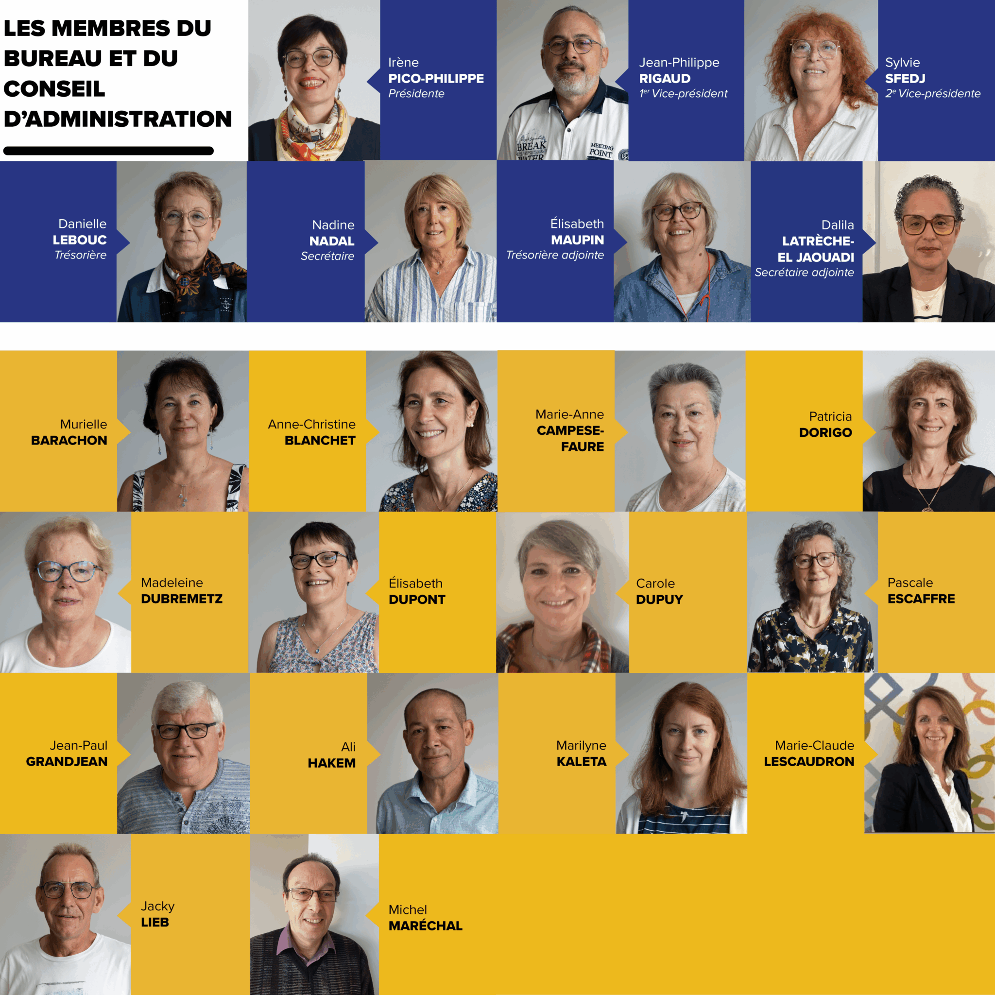 Liste des membres du bureau et du conseil d'administration de l'AFPric (Association Française des Polyarthritiques et des rhumatismes inflammatoires chroniques) - Mis à jour en janvier 2026