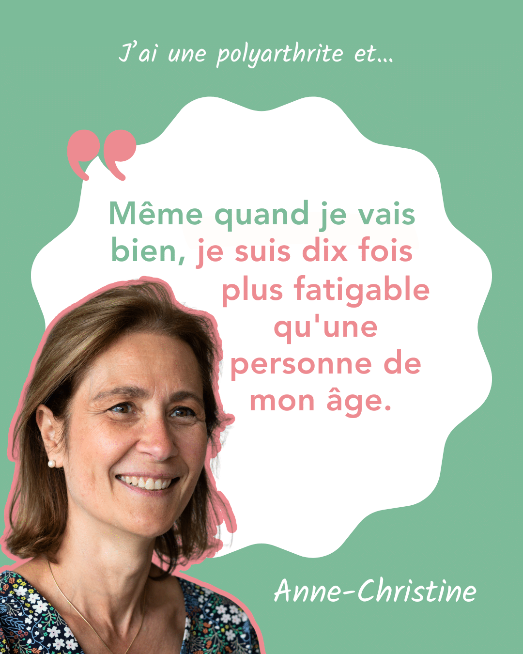 Témoignage d'Anne-Christine illustré par une phrase